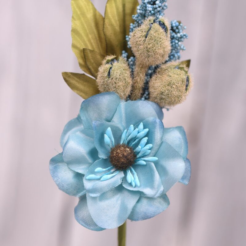 Μπουκέτο με λουλουδάκια γαλάζια  16cm