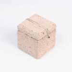 Πέτρινο κουτί - μπομπονιέρα μόκα | Σετ 10 τεμ