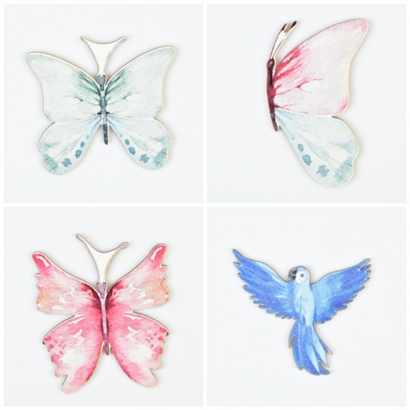 Lasercut στοιχεία πεταλούδα mix 4 σχέδια