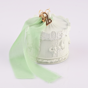 Αρωματικό κερί-γούρι πορσελάνης Καρουζέλ με Γούρι Αστεράκι